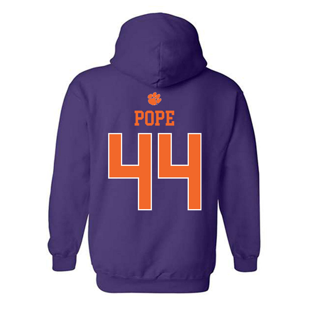 Clemson - NCAA Football : Banks Pope - Classic Shersey Hooded Sweatshirt-1