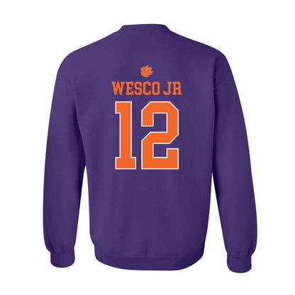 Clemson - NCAA Football : Bryant Wesco Jr - Classic Shersey Crewneck Sweatshirt