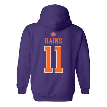 Clemson - NCAA Women's Volleyball : Addisen Rains - Classic Shersey Hooded Sweatshirt-1