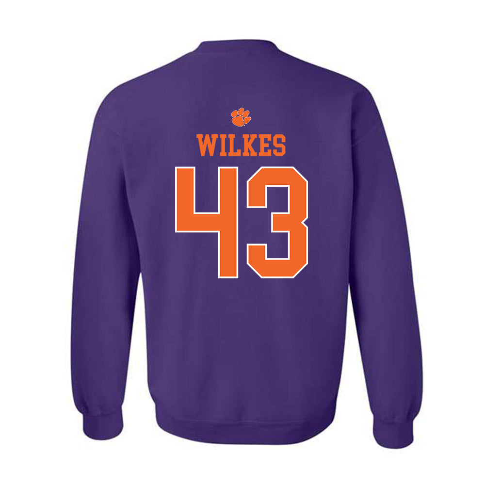 Clemson - NCAA Football : Billy Wilkes - Classic Shersey Crewneck Sweatshirt-1