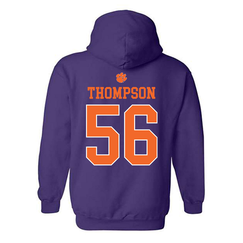 Clemson - NCAA Football : Champ Thompson - Classic Shersey Hooded Sweatshirt