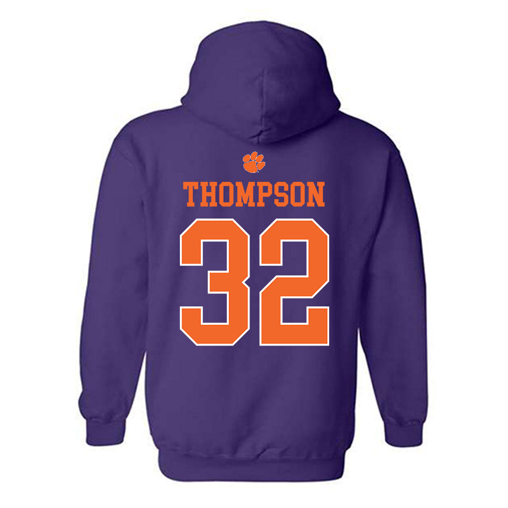 Clemson - NCAA Women's Basketball : Raven Thompson - Classic Shersey Hooded Sweatshirt-1