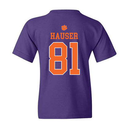 Clemson - NCAA Football : Nolan Hauser - Classic Shersey Youth T-Shirt-1