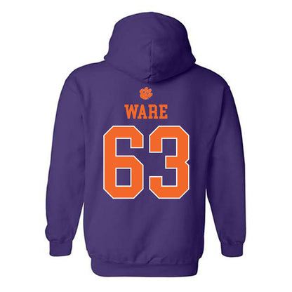 Clemson - NCAA Football : Easton Ware - Classic Shersey Hooded Sweatshirt-1