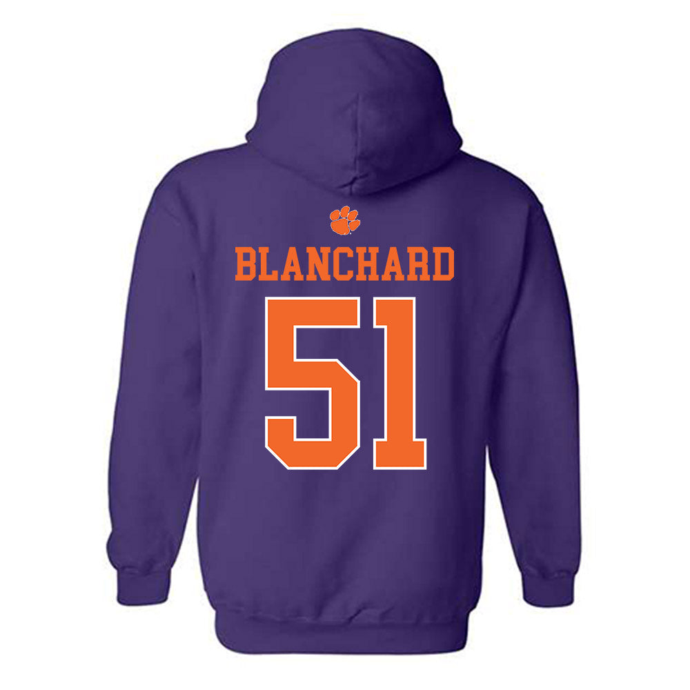 Clemson - NCAA Football : Gavin Blanchard - Classic Shersey Hooded Sweatshirt-1
