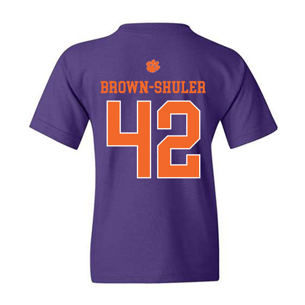 Clemson - NCAA Football : Hevin Brown-Shuler - Classic Shersey Youth T-Shirt-1