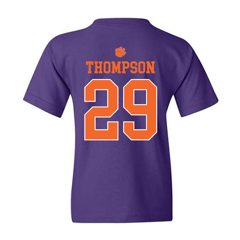 Clemson - NCAA Women's Soccer : Jordan Thompson - Classic Shersey Youth T-Shirt-1
