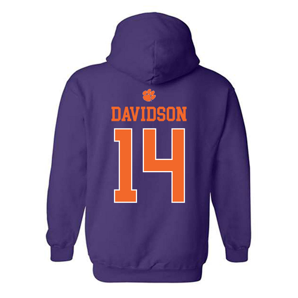 Clemson - NCAA Men's Basketball : Blake Davidson - Classic Shersey Hooded Sweatshirt-1