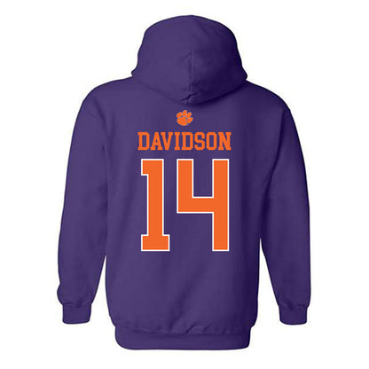 Clemson - NCAA Men's Basketball : Blake Davidson - Classic Shersey Hooded Sweatshirt-1