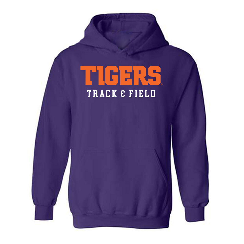 Clemson - NCAA Men's Track & Field : Drake Risser - Classic Shersey Hooded Sweatshirt-0