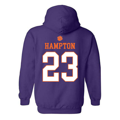 Clemson - NCAA Football : Ashton Hampton - Classic Shersey Hooded Sweatshirt-1