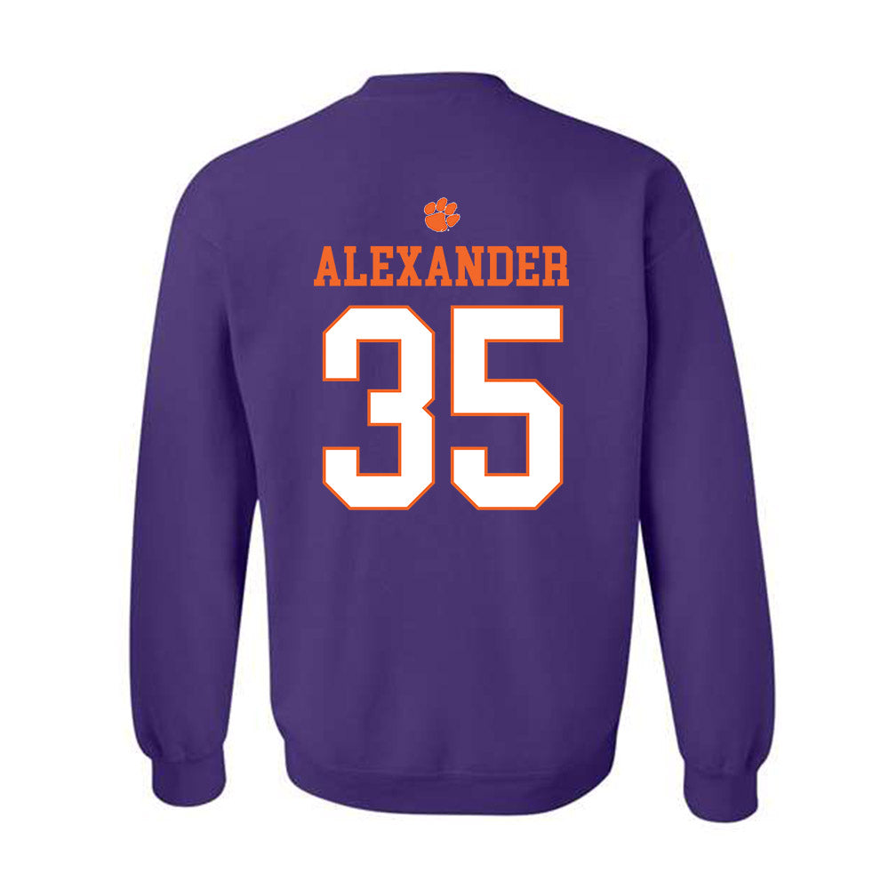 Clemson - NCAA Football : Jeremiah Alexander - Classic Shersey Crewneck Sweatshirt-1