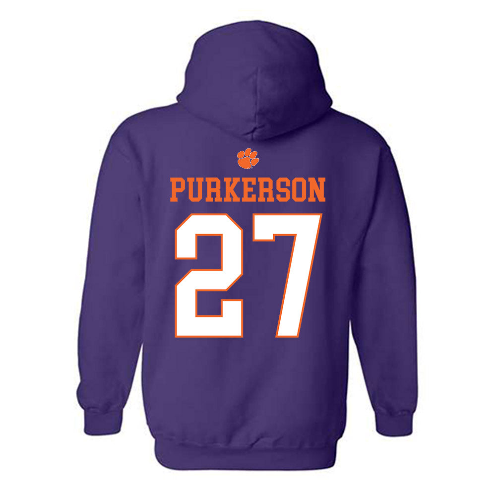 Clemson - NCAA Football : Jack Purkerson - Classic Shersey Hooded Sweatshirt-1