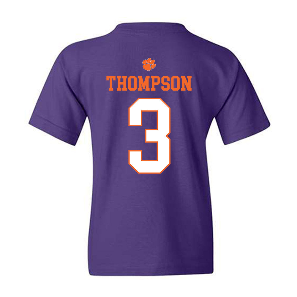 Clemson - NCAA Men's Basketball : Chase Thompson - Classic Shersey Youth T-Shirt-1