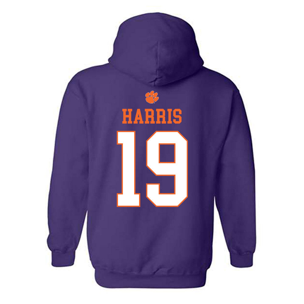 Clemson - NCAA Women's Soccer : Juju Harris - Classic Shersey Hooded Sweatshirt-1