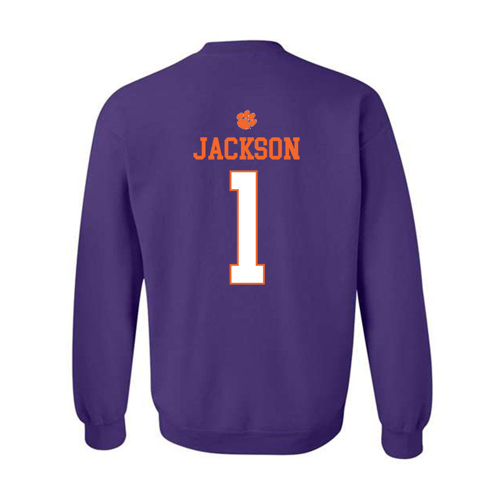 Clemson - NCAA Women's Basketball : Amaia Jackson - Classic Shersey Crewneck Sweatshirt-1