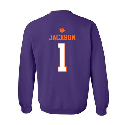 Clemson - NCAA Women's Basketball : Amaia Jackson - Classic Shersey Crewneck Sweatshirt-1