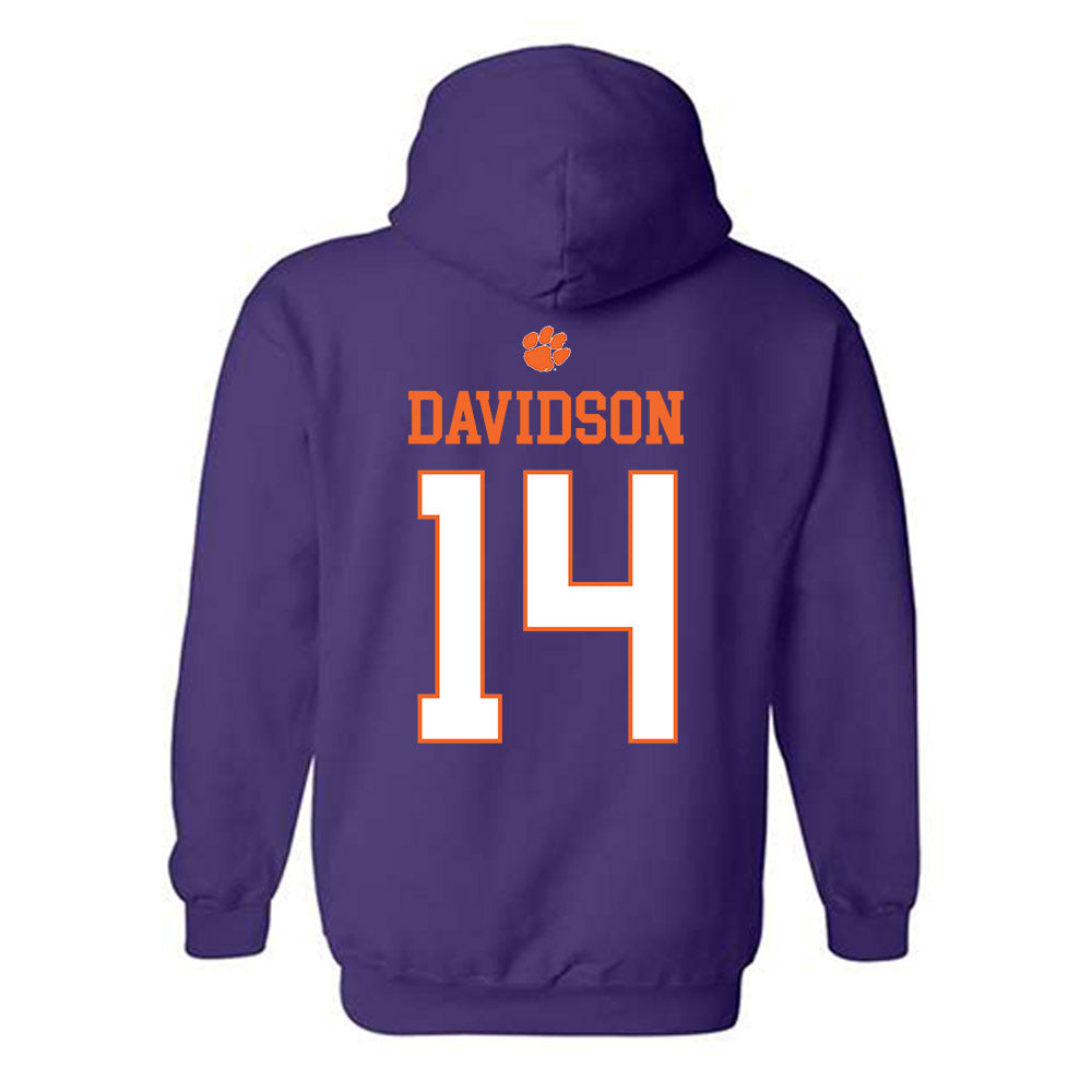 Clemson - NCAA Men's Basketball : Blake Davidson - Classic Shersey Hooded Sweatshirt-1