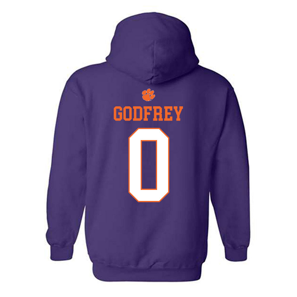 Clemson - NCAA Men's Basketball : RJ Godfrey - Classic Shersey Hooded Sweatshirt-1