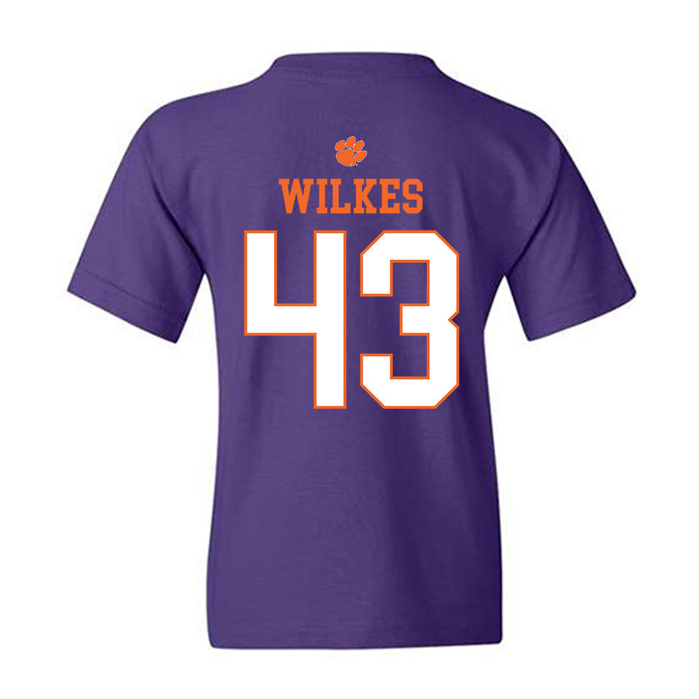Clemson - NCAA Football : Billy Wilkes - Classic Shersey Youth T-Shirt-1