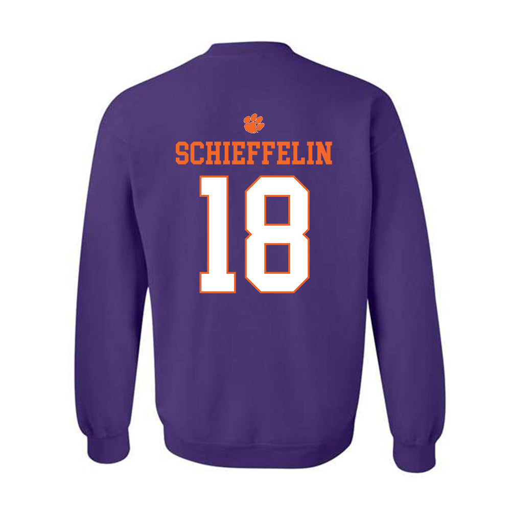 Clemson - NCAA Football : Ian Schieffelin - Classic Shersey Crewneck Sweatshirt-1
