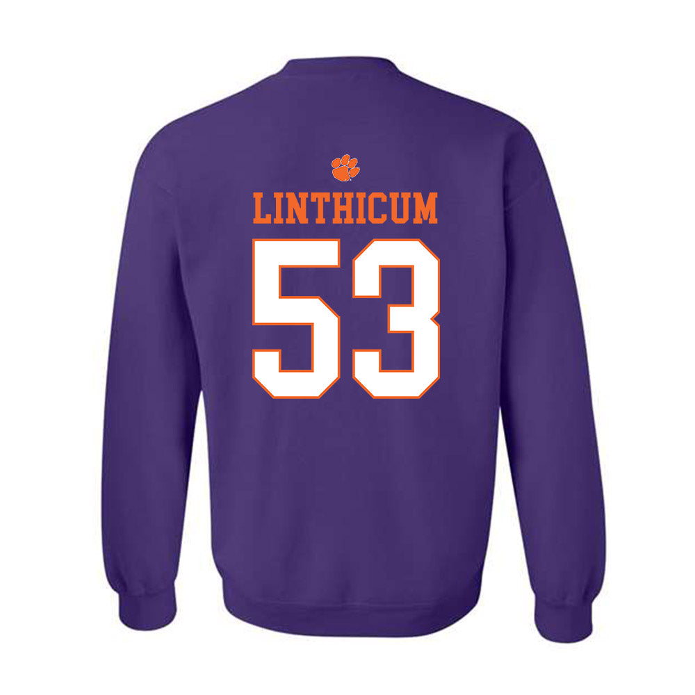 Clemson - NCAA Football : Ryan Linthicum - Classic Shersey Crewneck Sweatshirt-1