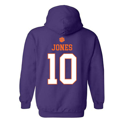 Clemson - NCAA Men's Basketball : Del Jones - Classic Shersey Hooded Sweatshirt