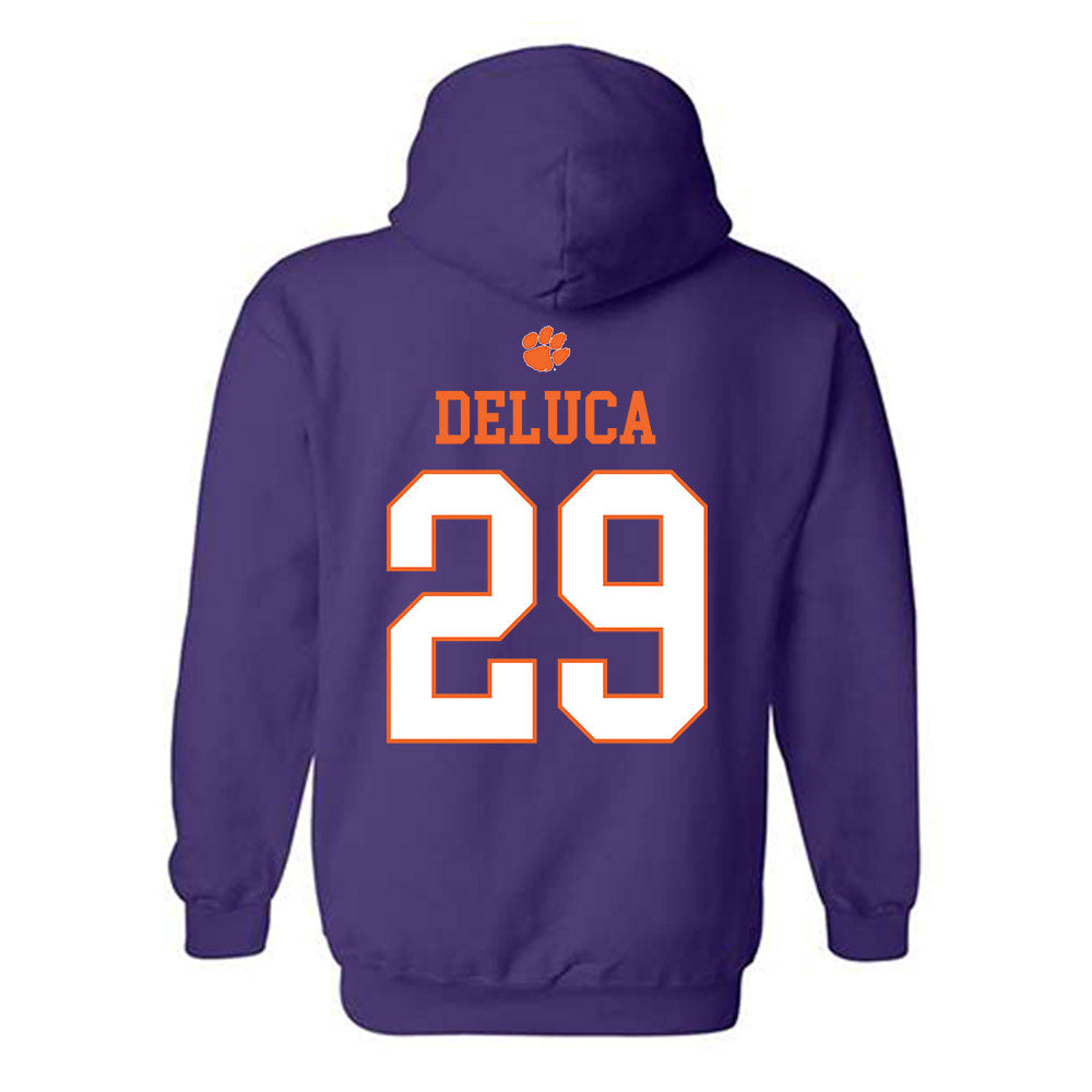 Clemson - NCAA Women's Lacrosse : Tessa DeLuca - Classic Shersey Hooded Sweatshirt-1