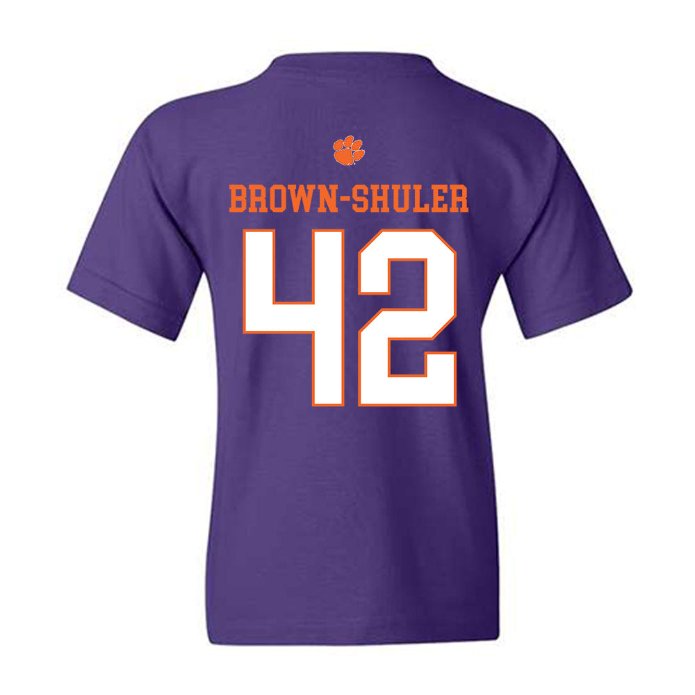 Clemson - NCAA Football : Hevin Brown-Shuler - Classic Shersey Youth T-Shirt-1