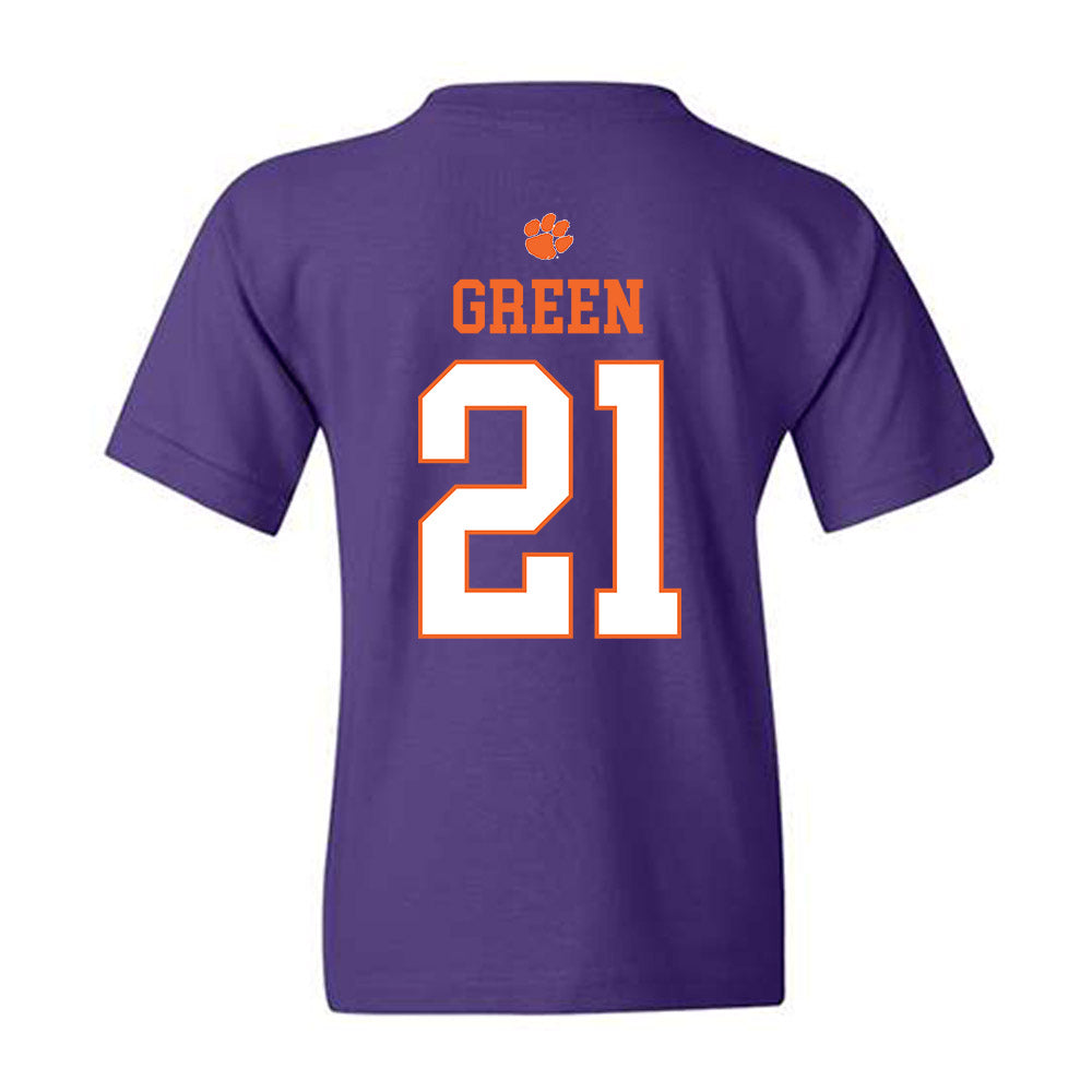 Clemson - NCAA Football : Jarvis Green - Classic Shersey Youth T-Shirt-1