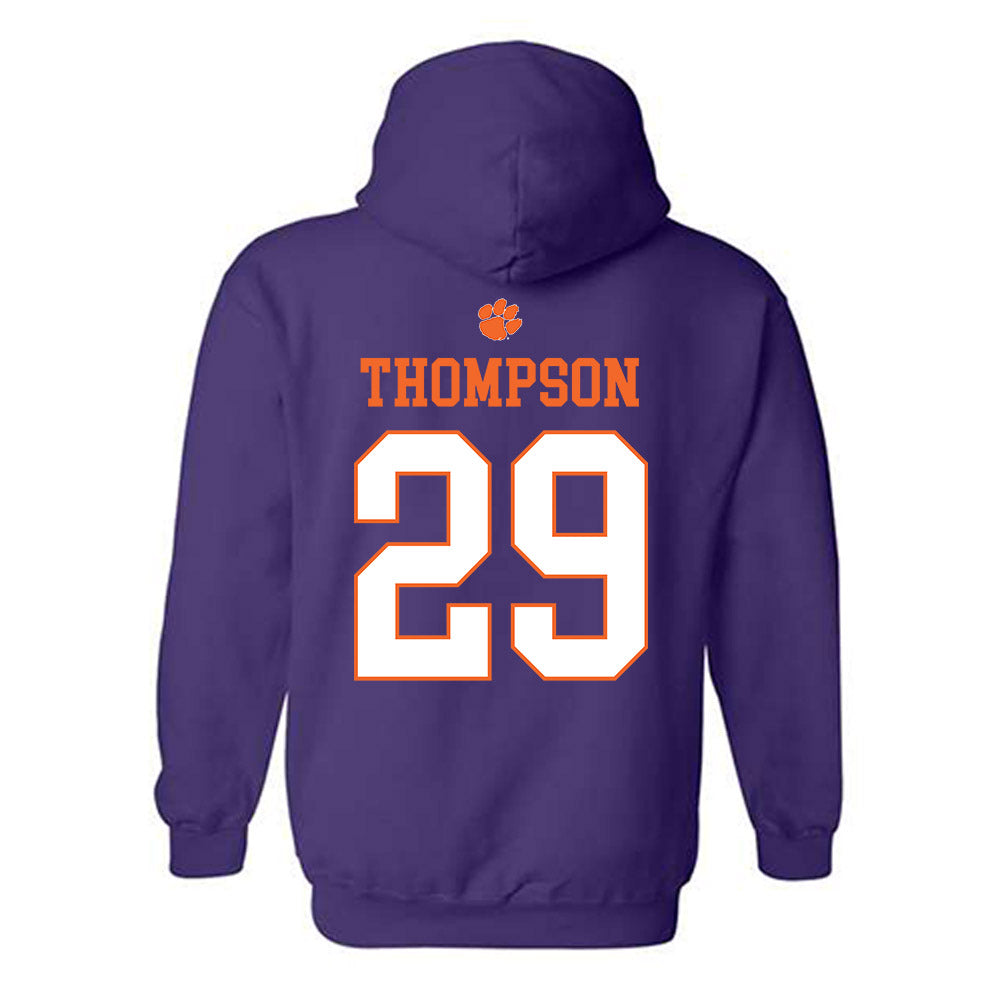 Clemson - NCAA Women's Soccer : Jordan Thompson - Classic Shersey Hooded Sweatshirt-1