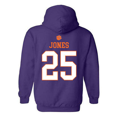 Clemson - NCAA Football : Ricardo Jones - Classic Shersey Hooded Sweatshirt-1