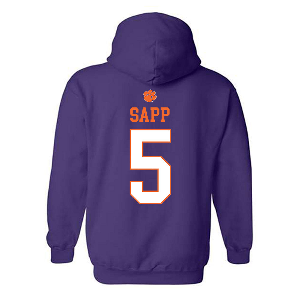 Clemson - NCAA Football : Josh Sapp - Classic Shersey Hooded Sweatshirt-1