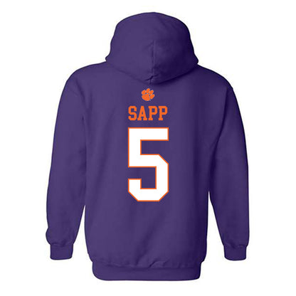 Clemson - NCAA Football : Josh Sapp - Classic Shersey Hooded Sweatshirt-1