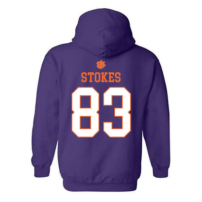 Clemson - NCAA Football : Ethan Stokes - Classic Shersey Hooded Sweatshirt-1