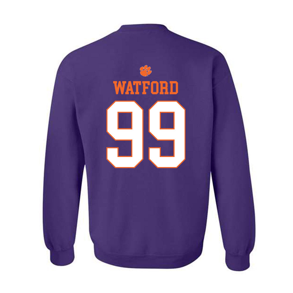 Clemson - NCAA Football : Ari Watford - Classic Shersey Crewneck Sweatshirt-1
