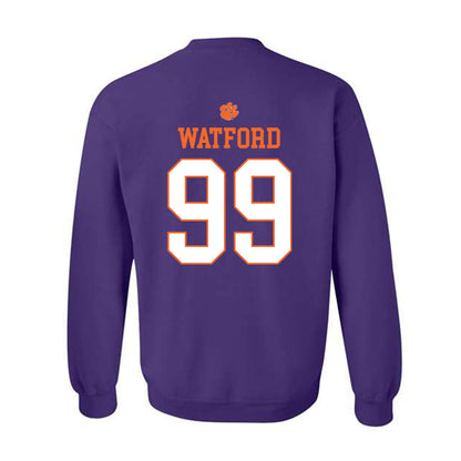 Clemson - NCAA Football : Ari Watford - Classic Shersey Crewneck Sweatshirt-1