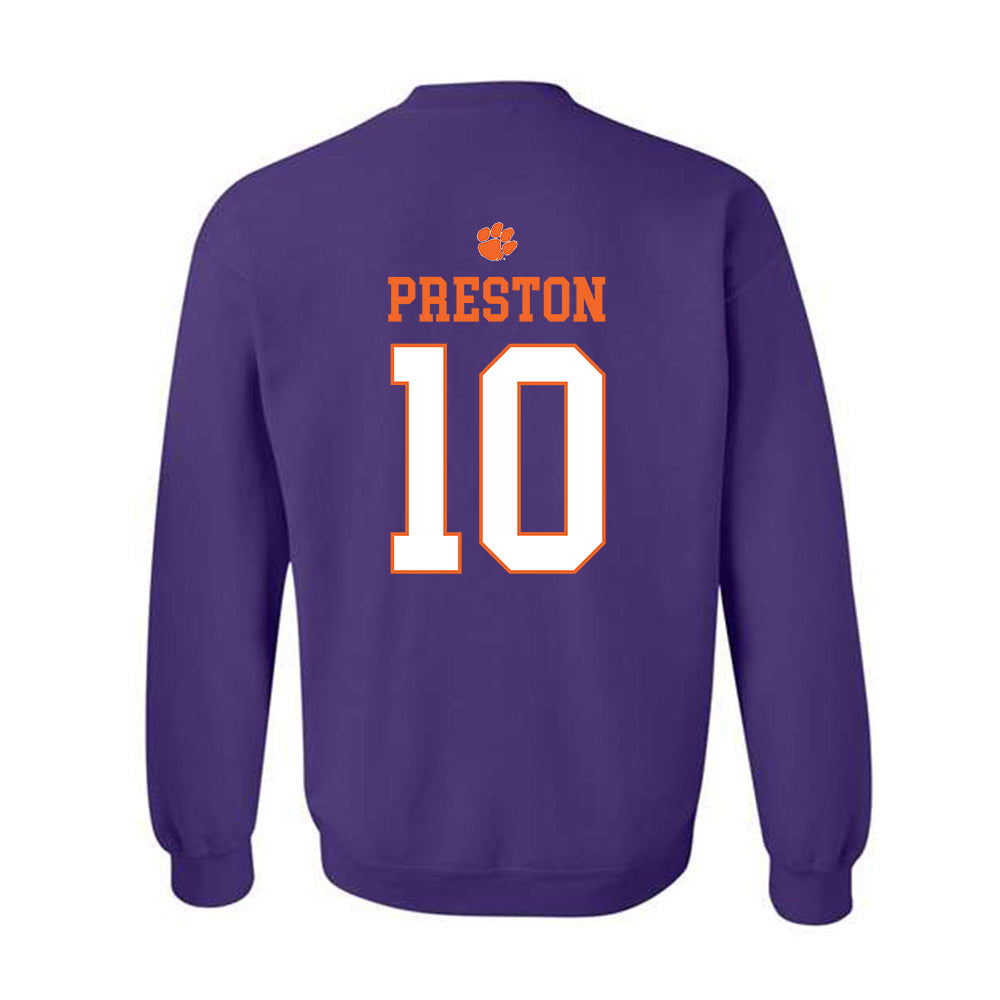 Clemson - NCAA Football : juju preston - Classic Shersey Crewneck Sweatshirt-1