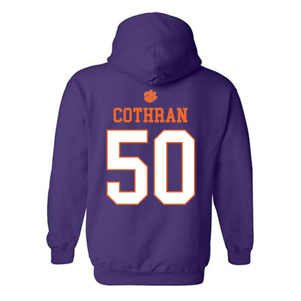 Clemson - NCAA Football : Fletcher Cothran - Classic Shersey Hooded Sweatshirt-1