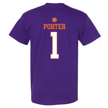 Clemson - NCAA Men's Basketball : Jestin Porter - Classic Shersey T-Shirt-1