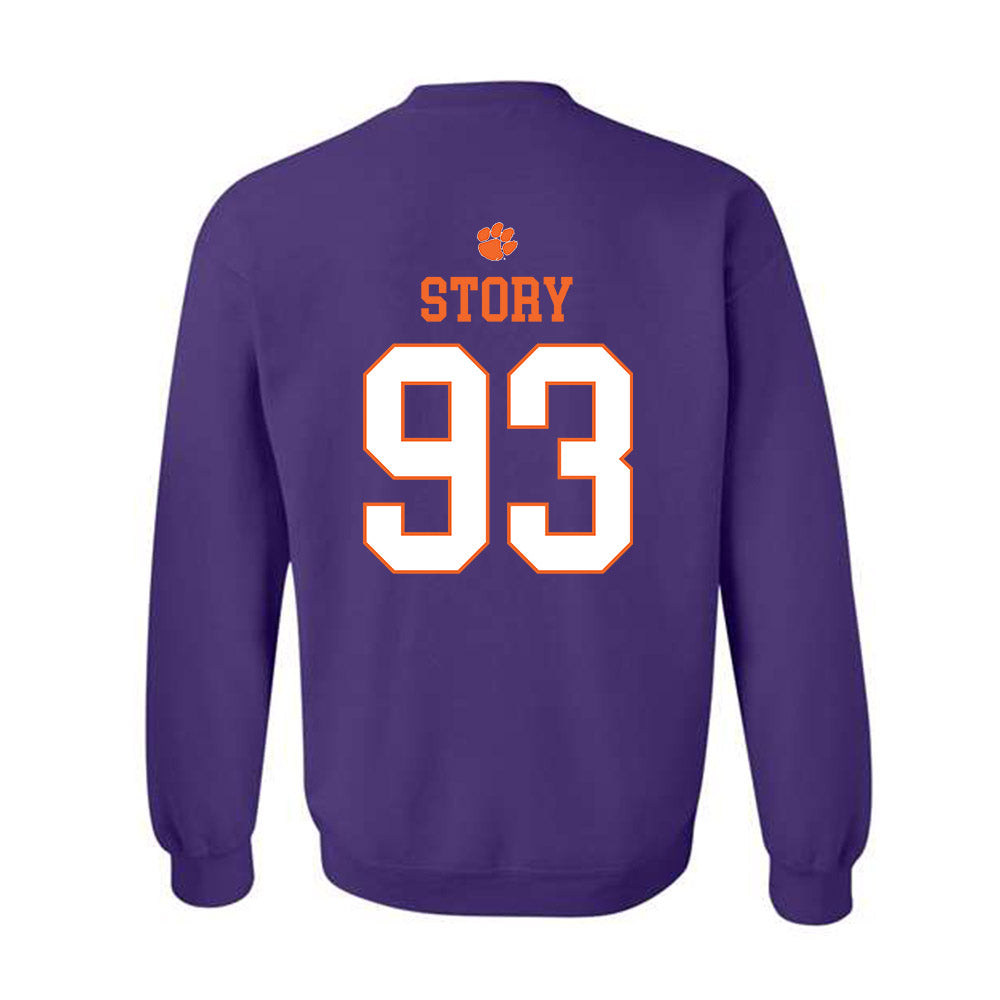 Clemson - NCAA Football : Caden Story - Classic Shersey Crewneck Sweatshirt-1