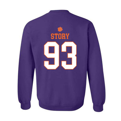 Clemson - NCAA Football : Caden Story - Classic Shersey Crewneck Sweatshirt-1