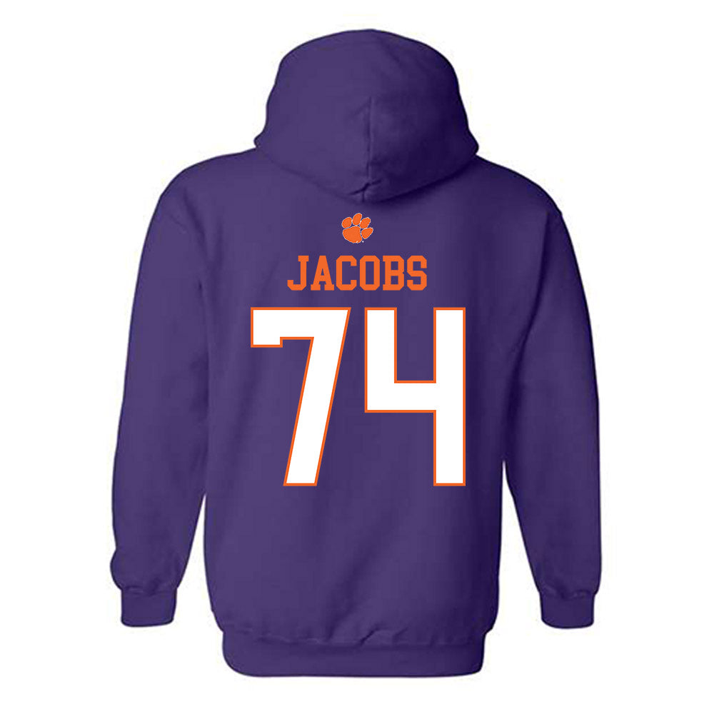 Clemson - NCAA Football : Brayden Jacobs - Classic Shersey Hooded Sweatshirt-1
