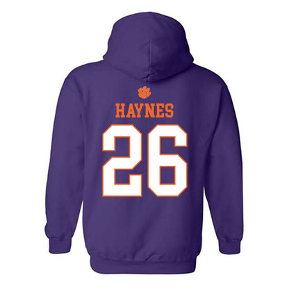 Clemson - NCAA Football : Jay Haynes - Classic Shersey Hooded Sweatshirt-1