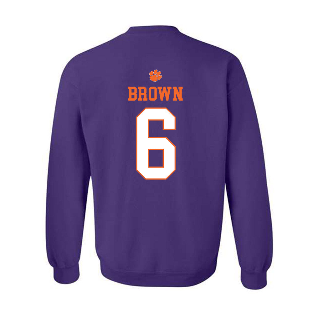 Clemson - NCAA Football : Tyler Brown - Classic Shersey Crewneck Sweatshirt-1