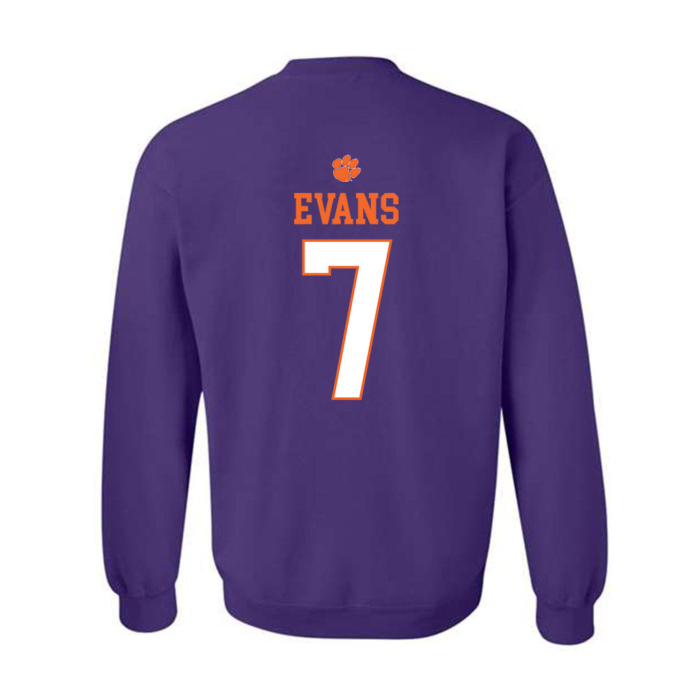 Clemson - NCAA Women's Basketball : Summah Evans - Classic Shersey Crewneck Sweatshirt-1