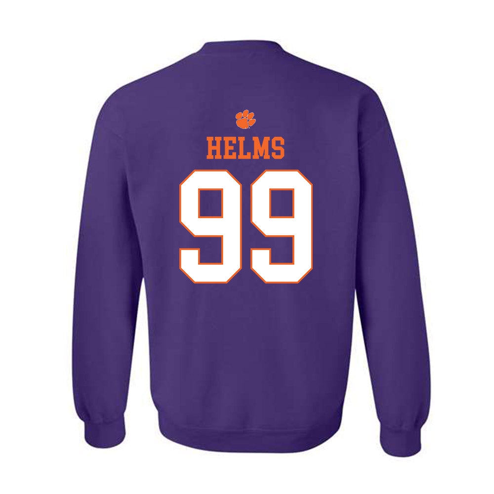 Clemson - NCAA Football : Hunter Helms - Classic Shersey Crewneck Sweatshirt-1