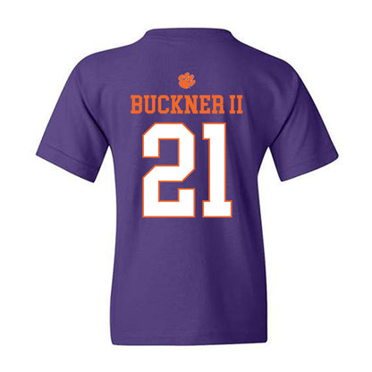 Clemson - NCAA Men's Basketball : Ace Buckner II - Classic Shersey Youth T-Shirt-1