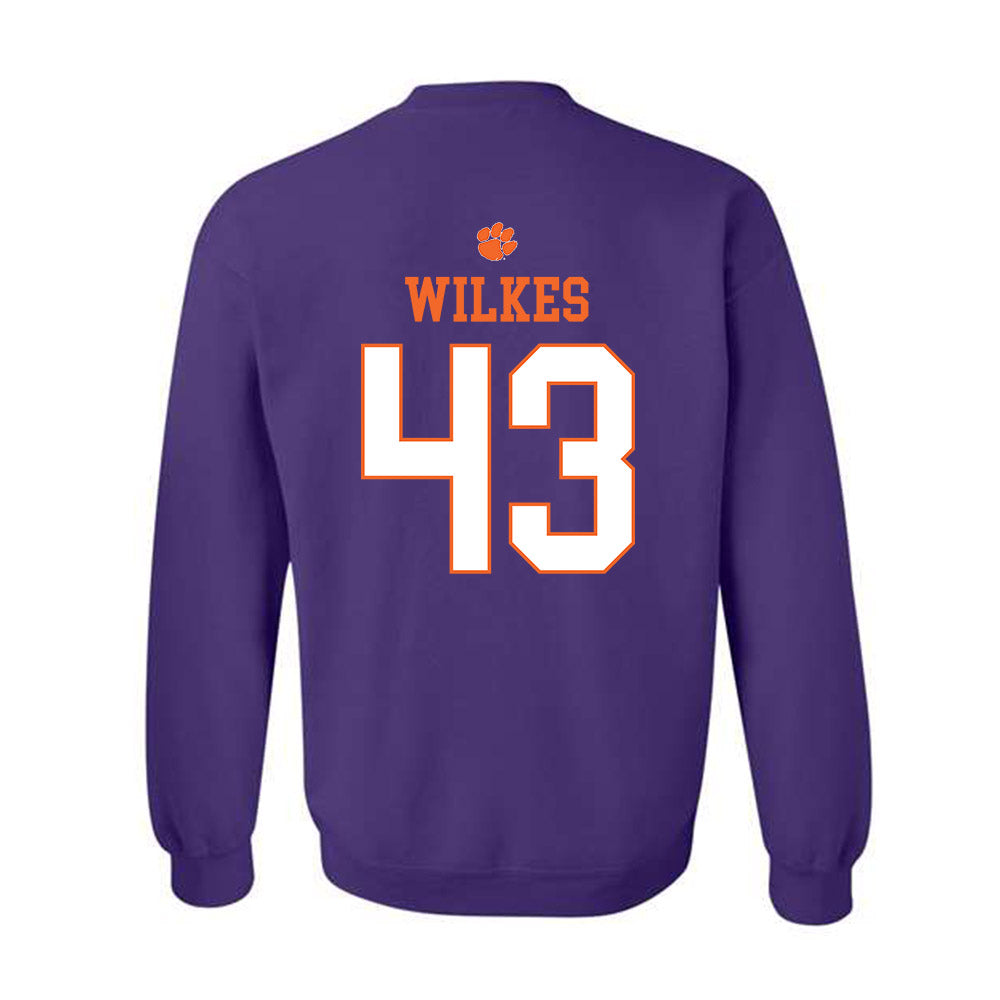 Clemson - NCAA Football : Billy Wilkes - Classic Shersey Crewneck Sweatshirt-1