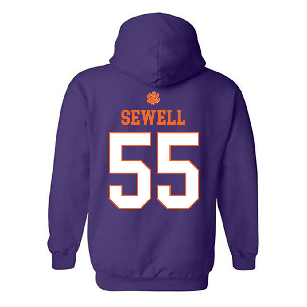 Clemson - NCAA Football : Harris Sewell - Classic Shersey Hooded Sweatshirt-1